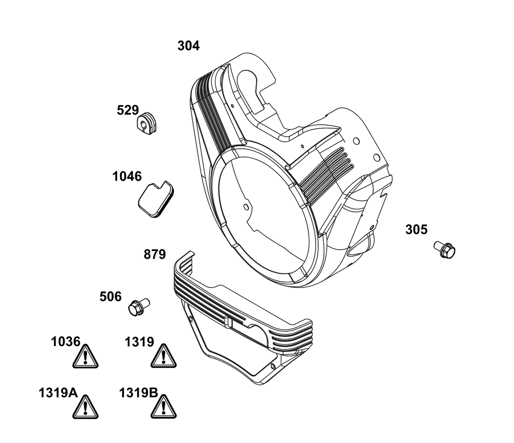 Blower Housing Group Diagram and Parts List for 386777-0145-G1  Briggs and Stratton Engine